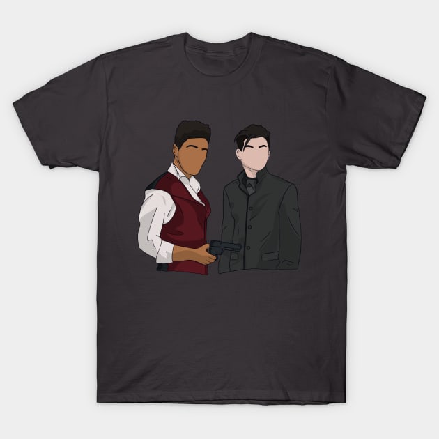 Jesper Fahey and Kaz Brekker - Six of Crows T-Shirt by hereidrawagain